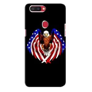 Чехол Флаг USA для Oppo R11s (Крылья США)