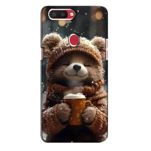 Чехол с рисунком «Медвежонок с кофе» для OPPO R11s