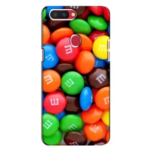 Чехол с изображением вкусной еды для Oppo R11s (Разноцветные M&M'S)