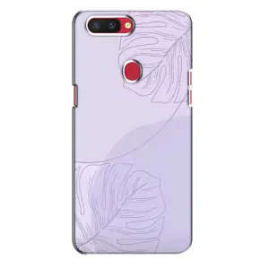 Чехол цветочный дизайн для Oppo R11s (Монстера фиолетовая)