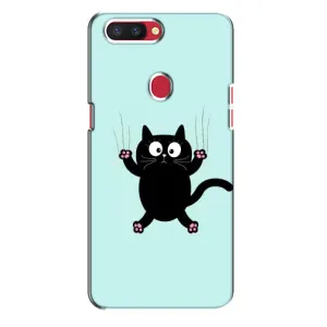 Силиконовый чехол с котиком для Oppo R11s (Падающий кот)
