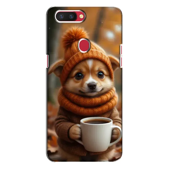 Чехол с рисунком «Собачка с кофе» для OPPO R11s Чехол с рисунком «Собачка с кофе» для OPPO R11s