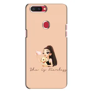 Силиконовый Чехол на Oppo R11s с картинкой Стильных Девушек (С собакой)
