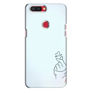 Чохол (Знак сердечка) для Oppo R11s (Сердечко на блакитному)