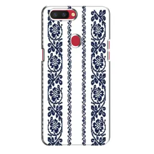 Силиконовый Чехол на Oppo R11s с картинкой Вышиванки (Синяя вышиванка)