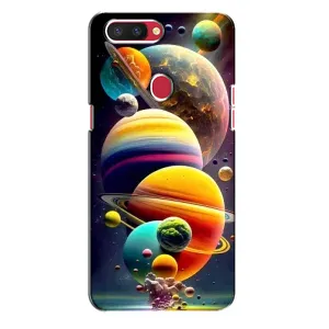Чехол (ТПУ) с планетами на Oppo R11s (Солнечна система)
