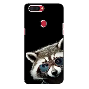 Силиконовый Чехол с Енотами на Oppo R11s (Стильный Енот)