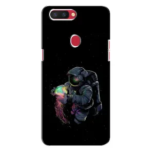 Силиконовый Чехол с принтом "Космонавты" на Oppo R11s (В руках земля)