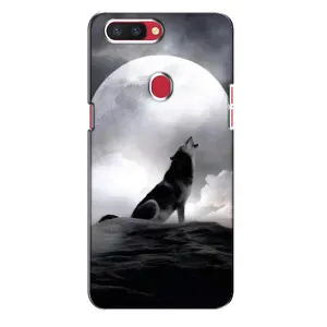Чехол с Волком на Oppo R11s (Волк и луна)