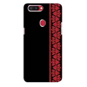 Силиконовый Чехол на Oppo R11s с картинкой Вышиванки (Вышиванка на черном)