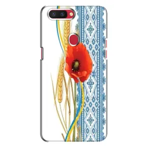 Силиконовый Чехол на Oppo R11s с картинкой Вышиванки (Вышиванка с цветком)