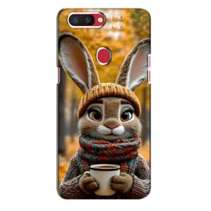 Чехол с рисунком «Зайчик с кофе» для OPPO R11s