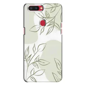 Чехол цветочный дизайн для Oppo R11s (Зелёный дизайн)