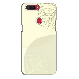 Чехол цветочный дизайн для Oppo R11s (Зелёный фон)