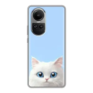 Чехол на тематику: Коты для OPPO Reno 10 Pro (Белый кот)