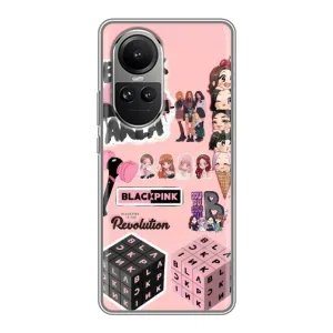 Чехлы с картинкой для Oppo Reno 10 Pro (BLACK PINK коллаж)