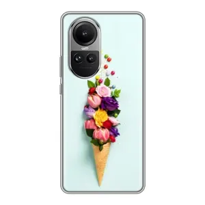 Чохли з тематикою "КВІТИ" на Oppo Reno 10 Pro (Квітка-морозиво)