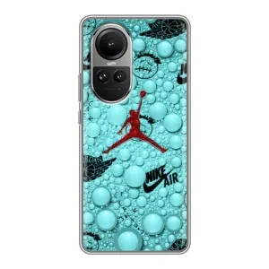 Силіконовый Чохол Nike Air Jordan на Оппо Рено 10 Про (Джордан Найк)
