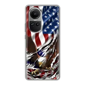 Чехол Флаг USA для Oppo Reno 10 Pro (Флаг USA)