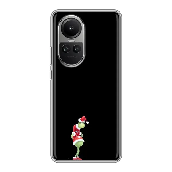Чехол с рисунком «Гринч на чорном» для OPPO Reno 10 Pro Чехол с рисунком «Гринч на чорном» для OPPO Reno 10 Pro