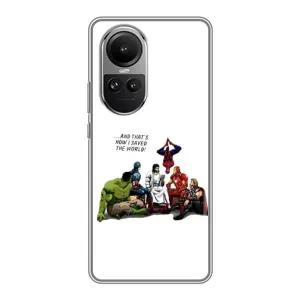 Чехлы для Oppo Reno 10 Pro (Для Христиан) (Иисус супергерой)