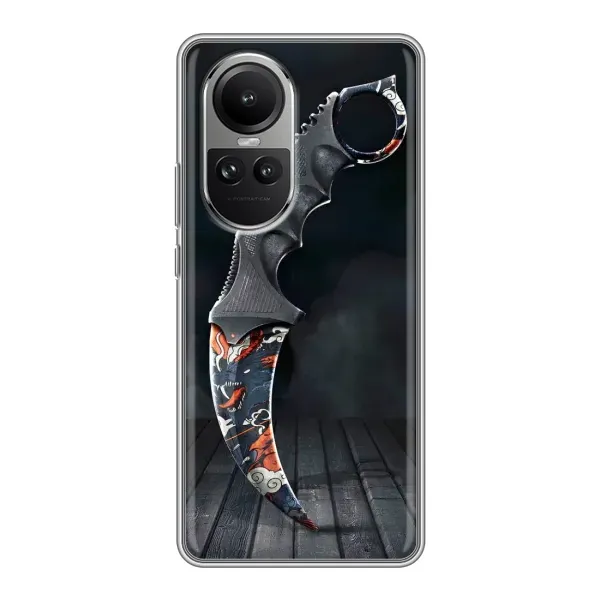 Чехол с рисунком «Кинжал КС ГО» для OPPO Reno 10 Pro Чехол с рисунком «Кинжал КС ГО» для OPPO Reno 10 Pro