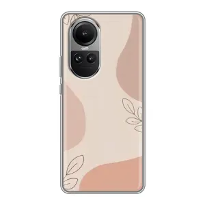 Чохол квітковий дизайн для Oppo Reno 10 Pro (Кориневий фон)