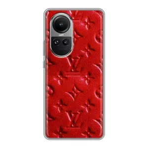 Текстурний Чохол Louis Vuitton для Оппо Рено 10 Про (Червоний ЛВ)