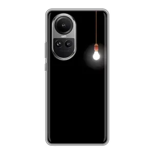 Чохол з картинками на чорному фоні для Oppo Reno 10 Pro (Лампочка)