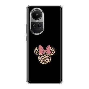 Чехол с леопардовым принтом на Oppo Reno 10 Pro (Леопардовая Минни)