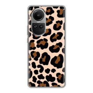 Чехол с леопардовым принтом на Oppo Reno 10 Pro (Леопардовый принт)