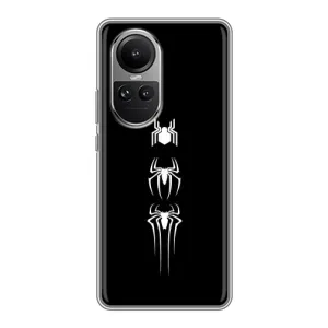 Чехол Супергерой Человека Паука на Oppo Reno 10 Pro (Лого паука)