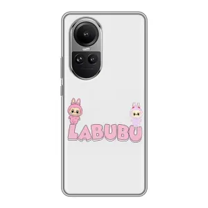 Чехол с принтом Лабубу для Oppo Reno 10 Pro (Логотип Лабубу)