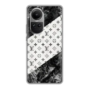 Чохол Стиль Louis Vuitton на Oppo Reno 10 Pro (LV на білому)