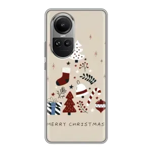 Чехол Санта Клаус для Oppo Reno 10 Pro (Merry Christmas)