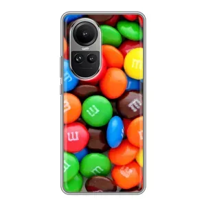 Чохол з зображенням смачної їжі для Oppo Reno 10 Pro (Різнокольорові M&M'S)