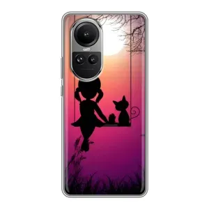Девчачий Чехол для Oppo Reno 10 Pro (На качели)