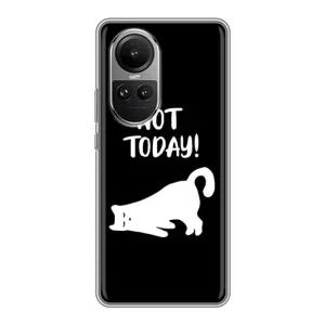 Бампер с изображением Котиков для Оппо Рено 10 Про (Not Today)