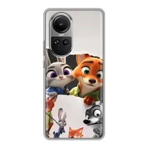 Силиконовый чехол с принтом Зоотрополіс для Oppo Reno 10 Pro (Персонажи Зоо)