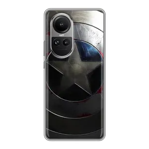 Чехол с Щитом Капитана Америки на Oppo Reno 10 Pro (Ретро Щит Капитана)