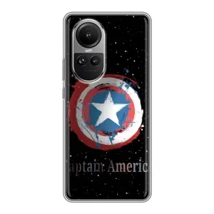 Чехол с Щитом Капитана Америки на Oppo Reno 10 Pro (Щит Капитана)