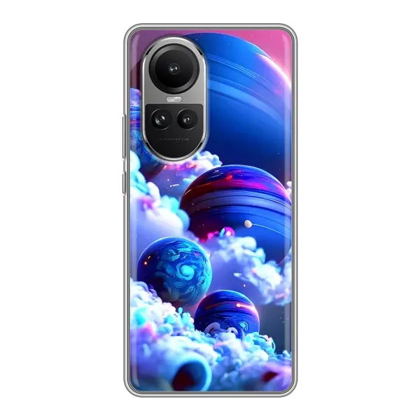 Чехол с рисунком «Синие планеты» для OPPO Reno 10 Pro Чехол с рисунком «Синие планеты» для OPPO Reno 10 Pro