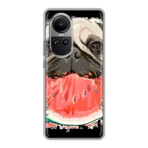Чохол (ТПУ) Милі песики для Oppo Reno 10 Pro (Смішний Мопс)