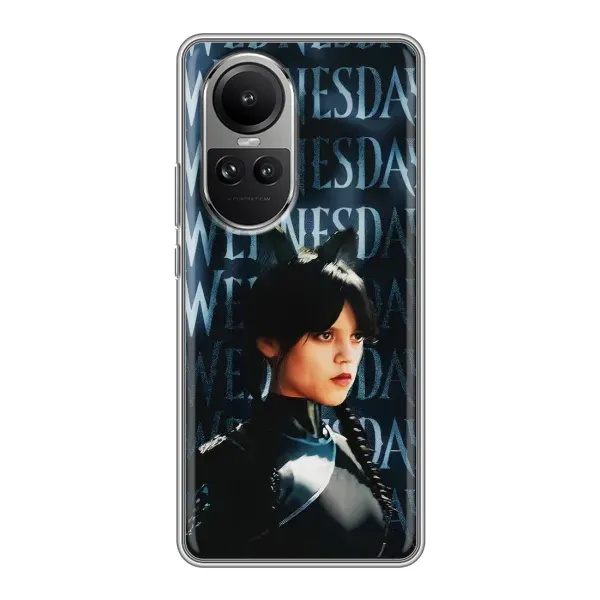 Чехол с рисунком «Уэнздей с ушками» для OPPO Reno 10 Pro Чехол с рисунком «Уэнздей с ушками» для OPPO Reno 10 Pro