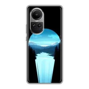Літній Чохол на Oppo Reno 10 Pro (Синій Водоспад)