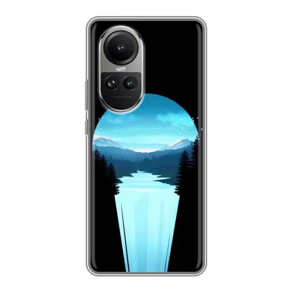 Чехол с рисунком «Синий Водопад» для OPPO Reno 10 Pro
