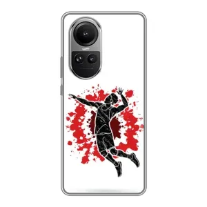 Чохли з прінтом Спортивна тематика для Oppo Reno 10 Pro (Волейболіст)