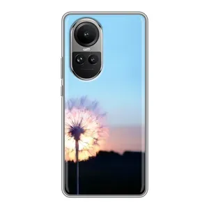 Силіконовий Чохол з кульбабками на Oppo Reno 10 Pro (Захід з кульбабкою)