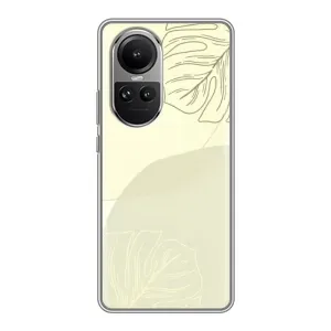 Чохол квітковий дизайн для Oppo Reno 10 Pro (Зелений фон)
