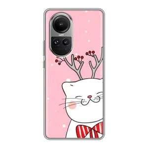 Чехол на тематику: Коты для OPPO Reno 10 Pro (Зимний кот)